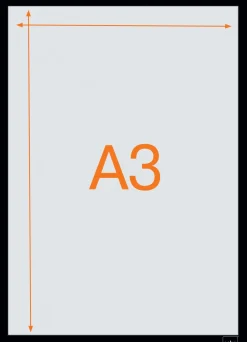 N:Affischram magnetisk A3 svart 2st