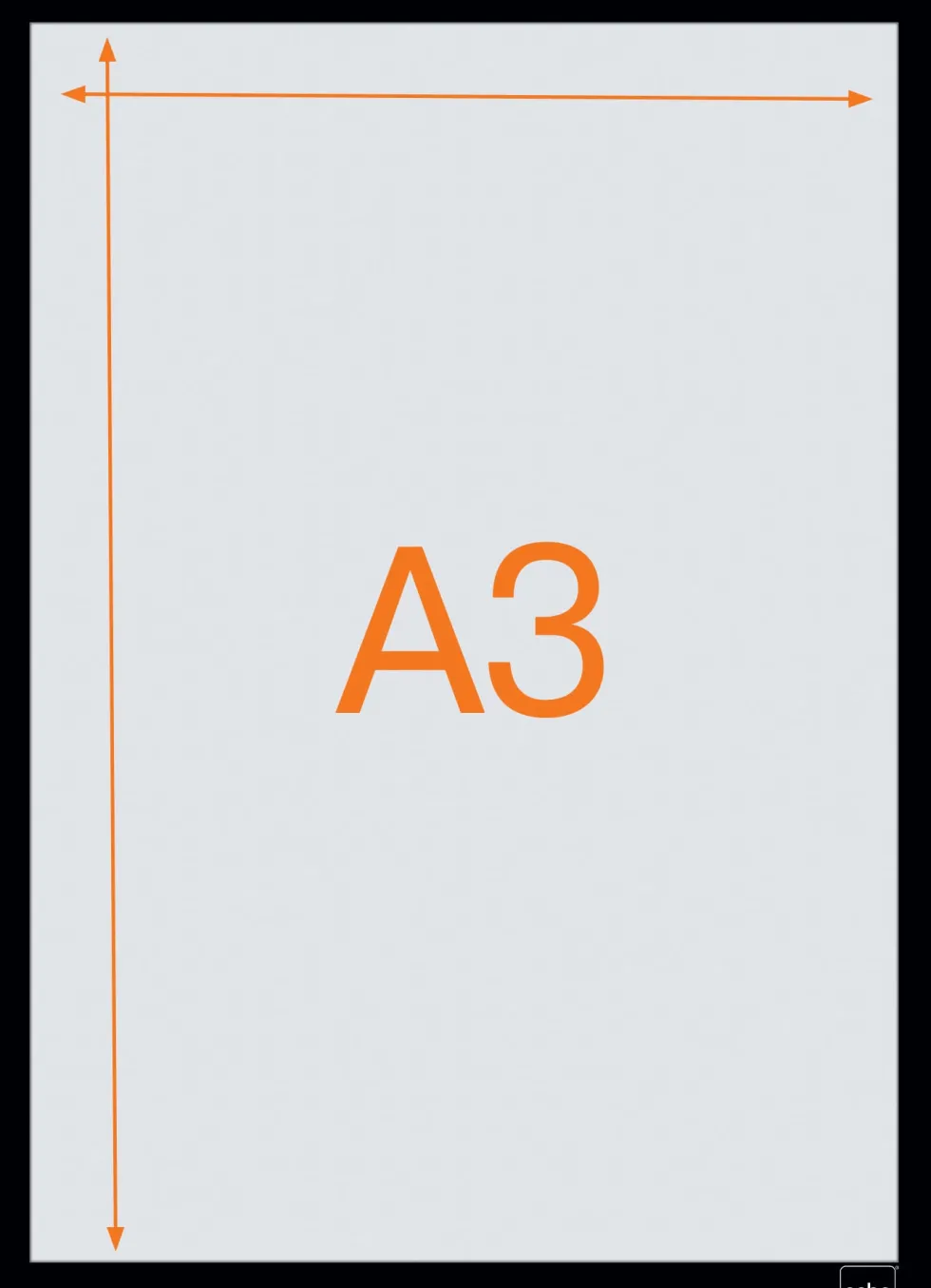N:Affischram magnetisk A3 svart 2st