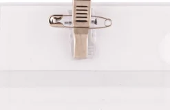 Namnskylt clip och nål 75x40mm (10)