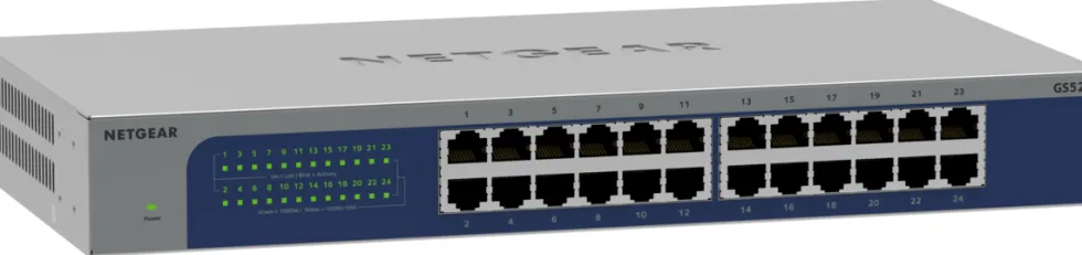 NETGEAR GS524v3 - Switch - 24 x 10/100/1000 - rackmonterbar,