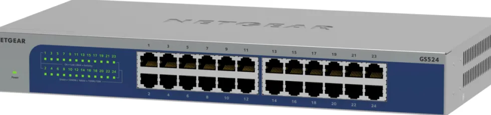 NETGEAR GS524v3 - Switch - 24 x 10/100/1000 - rackmonterbar,