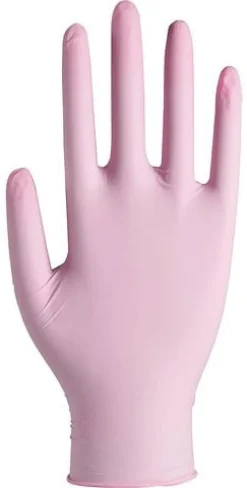 Nitrilhandske puderfri rosa S 100/fp