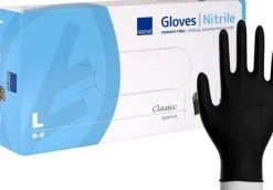Nitrilhandske puderfri svart L 100/fp