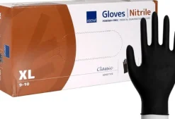 Nitrilhandske puderfri svart XL 100/fp