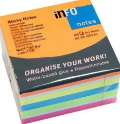 Notes INFO NOTES kub 75x75mm brilliant