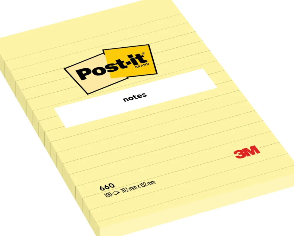 Notes POST-IT linjerat 102x152mm gul