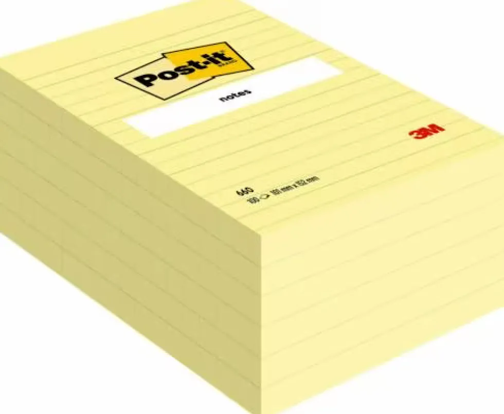 Notes POST-IT linjerat 102x152mm gul