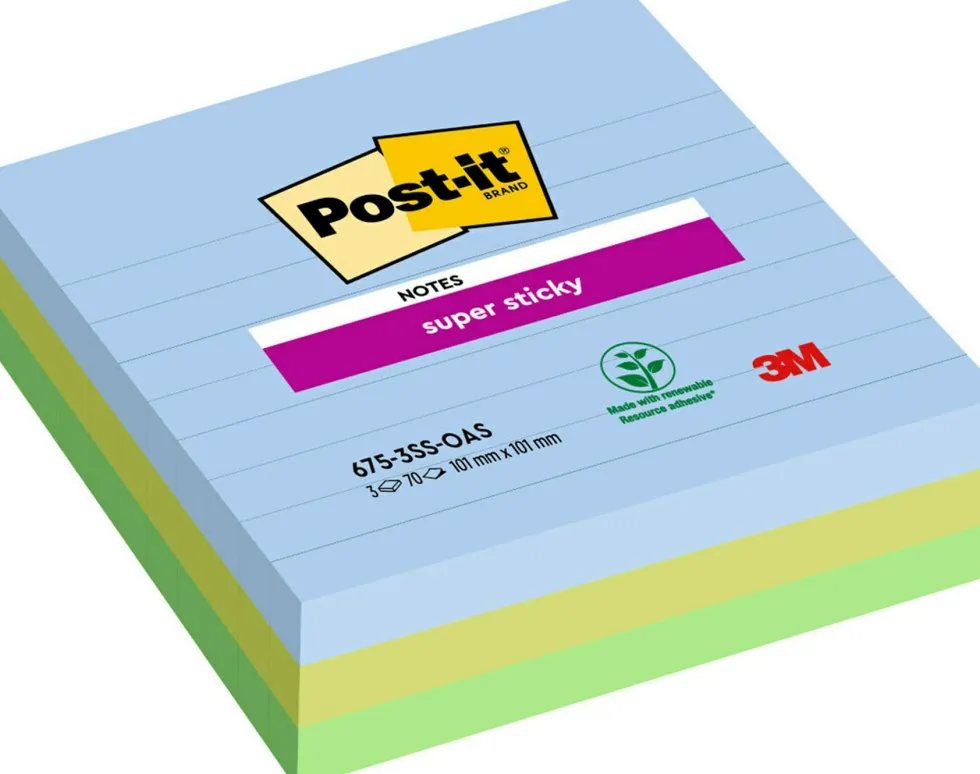 Notes POST-IT SS Oasis 101x101 3/fp