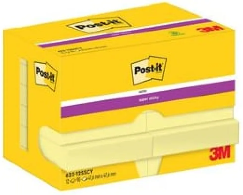 Notes POST-IT SS 47x47mm gul 12/fp