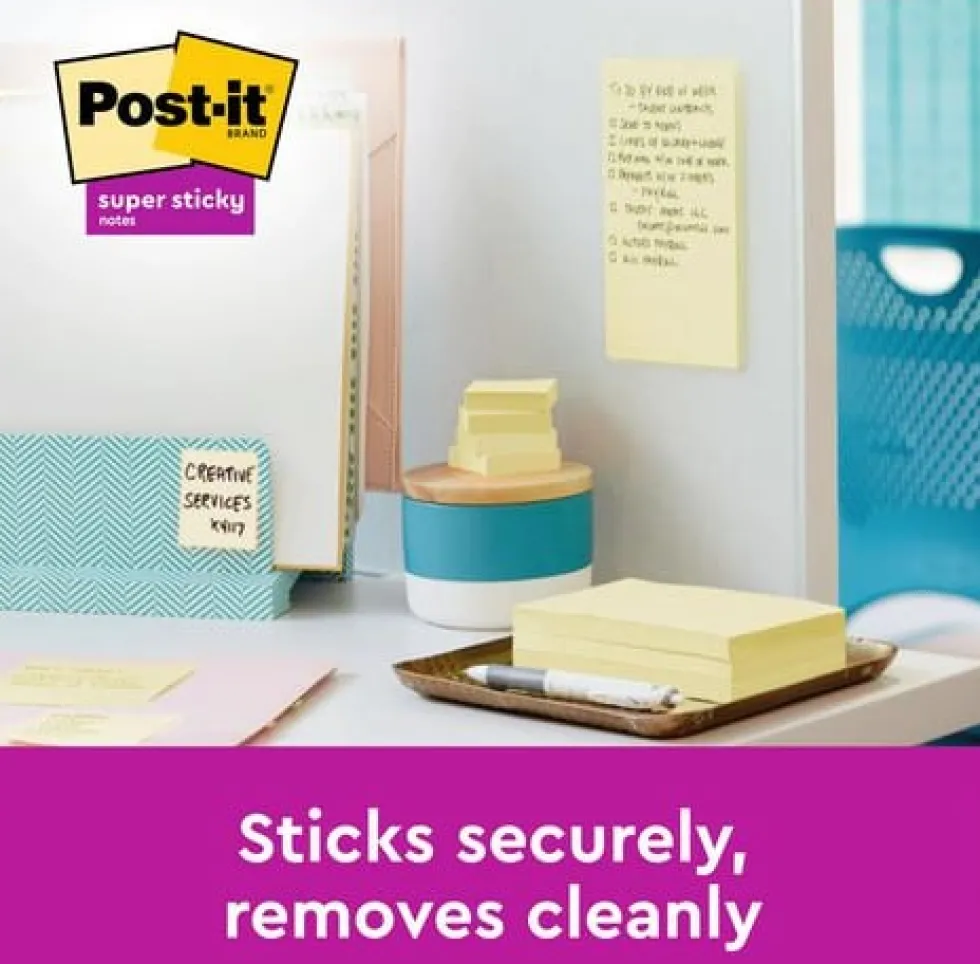 Notes POST-IT SS 76x76mm rec gul 18/fp