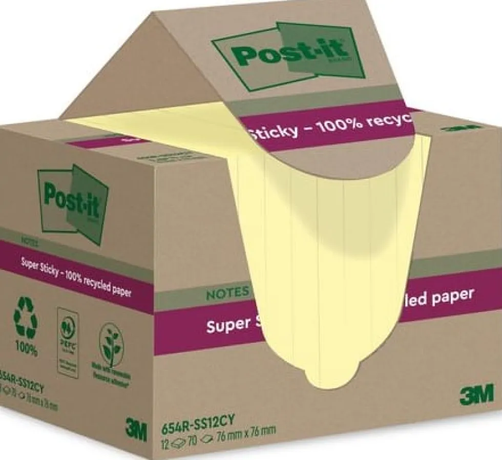 Notes POST-IT SS 76x76mm rec gul 12/fp