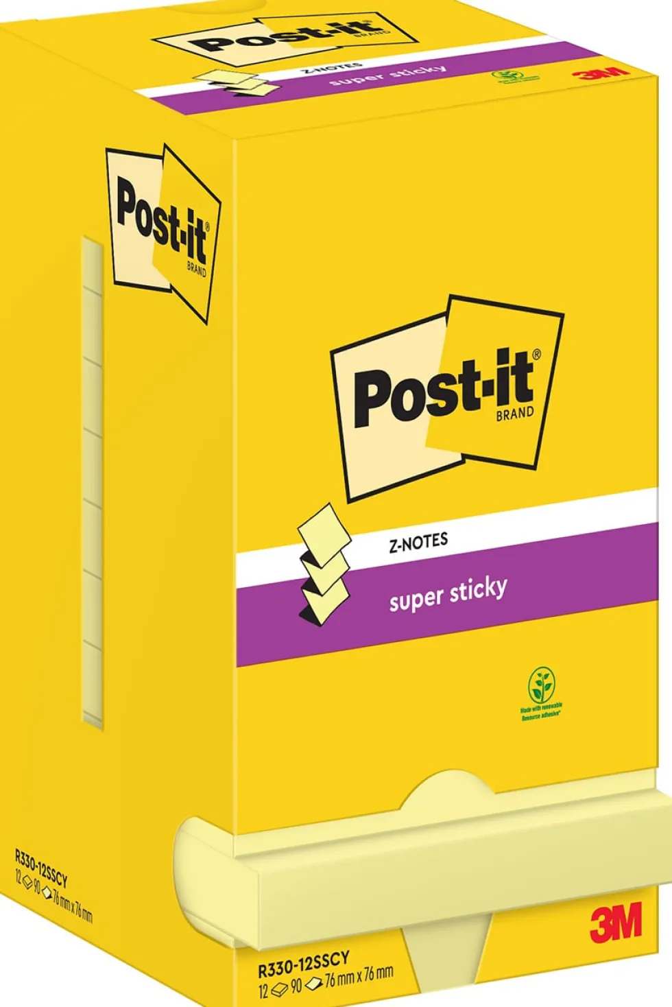 Notes POST-IT SS Z-block 76x76mm gul