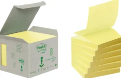 Notes POST-IT Z-block 76x76mm gul 6/fp