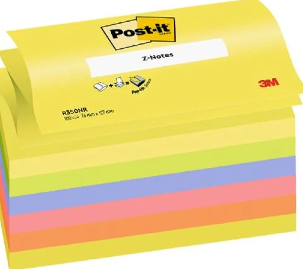 Notes POST-IT Z-block 76x127mm neon