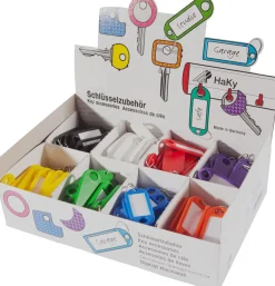 Nyckelbricka sorterade färger i display 200 styck