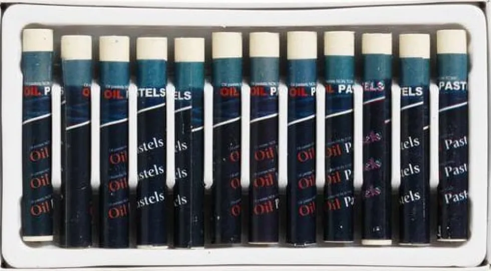 Oljepastellkrita vit 12/fp