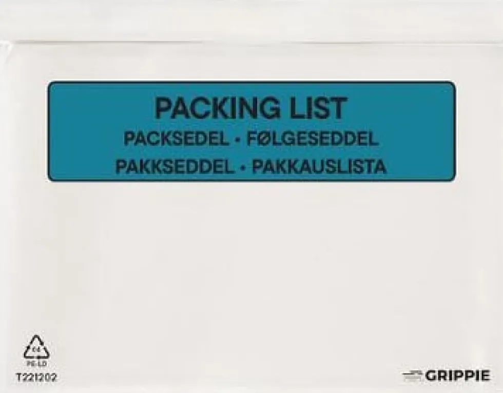 Packsedelskuvert C5 med tryck 1000/fp