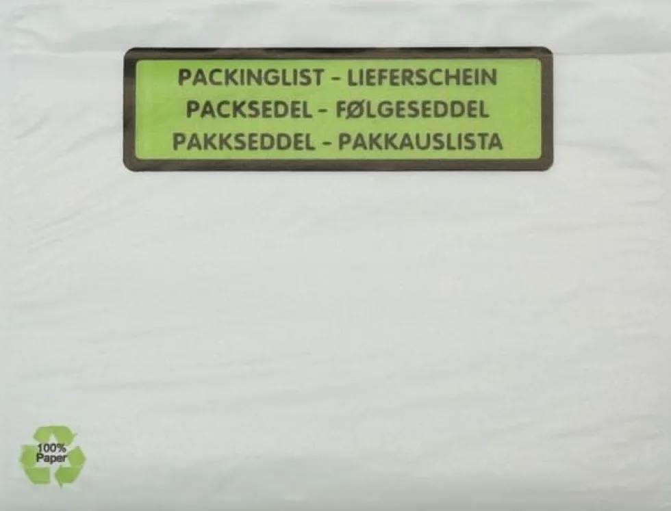 Packsedelskuvert papper C4 tryck 500/fp