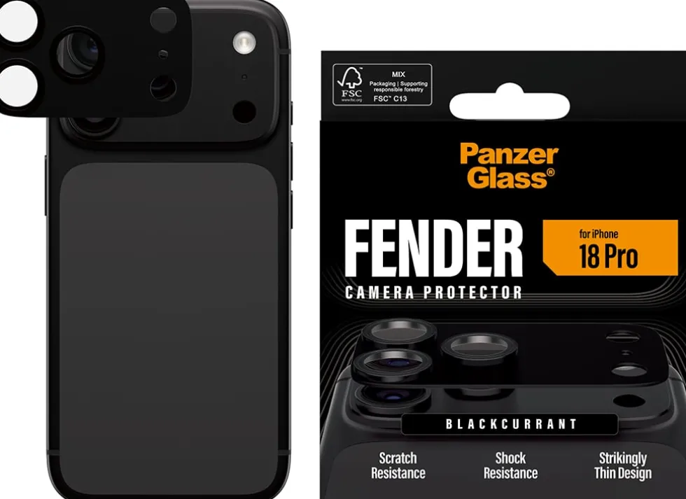 PANZERGLASS Fender Camera Protector Black Currant iPhone 202