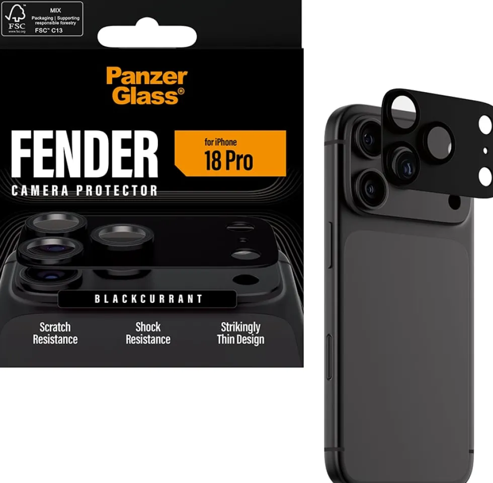 PANZERGLASS Fender Camera Protector Black Currant iPhone 202