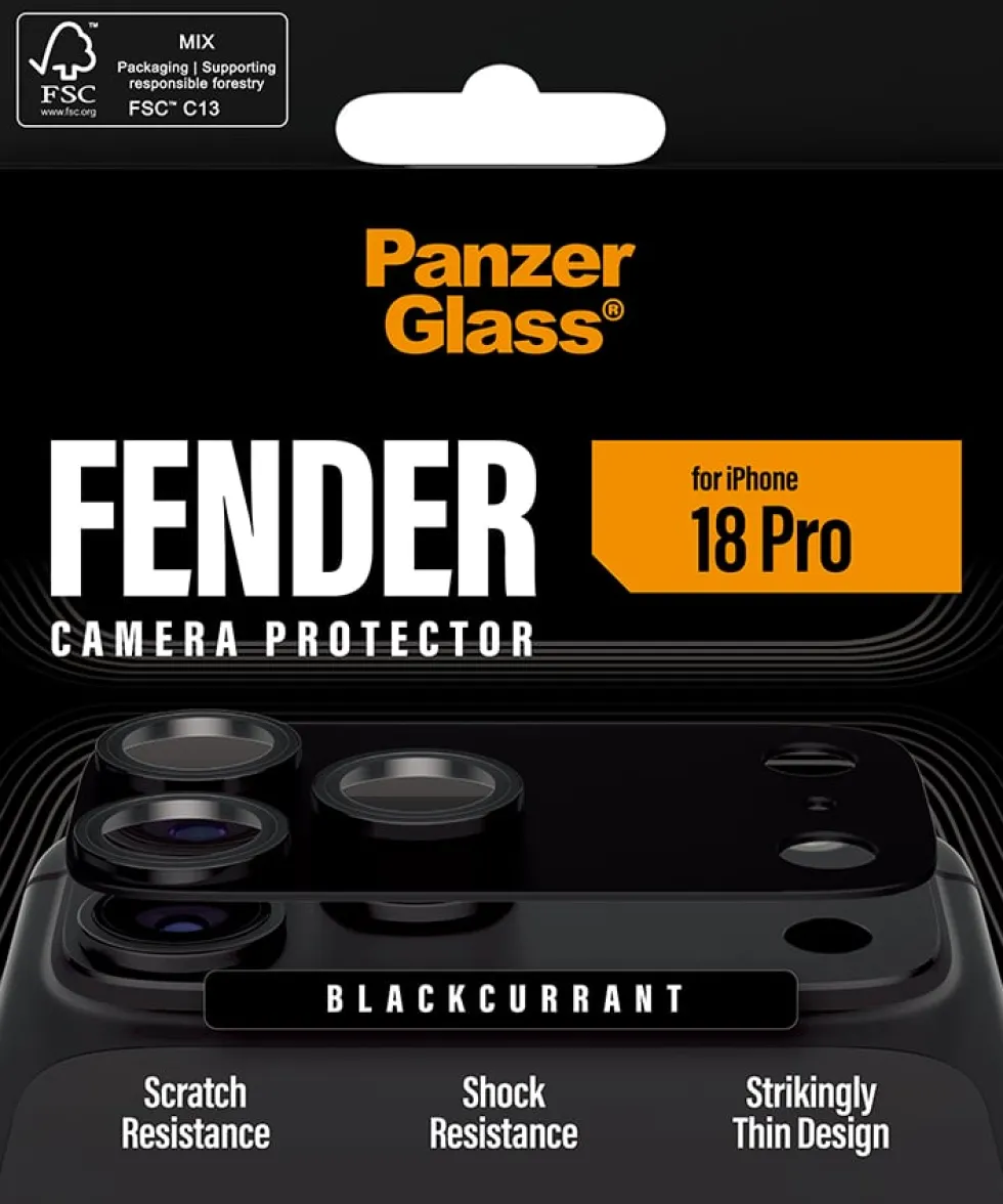 PANZERGLASS Fender Camera Protector Black Currant iPhone 202