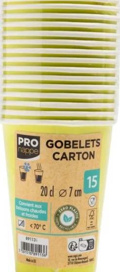 Pappersbägare PRONAPPE 20cl kiwi 15/fp