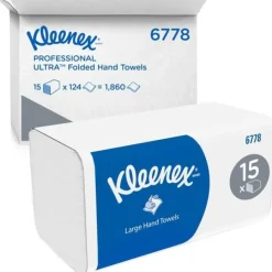 Pappershandduk KLEENEX V-vikt 1860/fp Vit