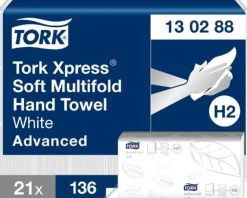Pappershandduk TORK Advanced H2 Xpress, 2-lag, 2856/FP