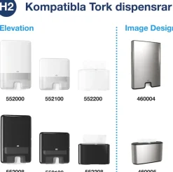 Pappershandduk TORK Advanced H2 Xpress, 2-lag, 2856/FP
