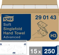 Pappershandduk TORK Adv H3 2-l Soft vit 3750/fp