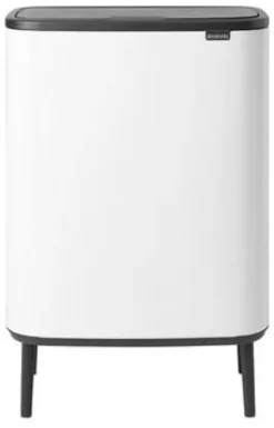 Papperskorg BRABANTIA Bo Touch 60L vit