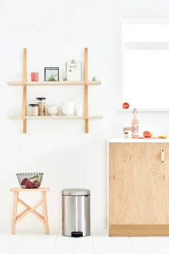 Papperskorg BRABANTIA Pedalhink Newicon 20L Matt stål