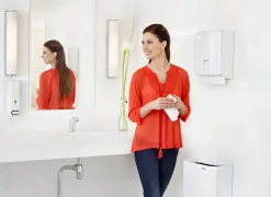 Papperskorg KATRIN Vit metall, 25L