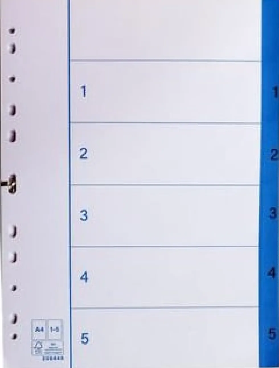 Pappersregister A4 1-5 20/fp