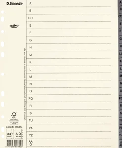 Pappregister Servo System A4+ A-Ö grå