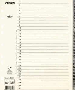 Pappregister Servo System A4+ 1-31 grå