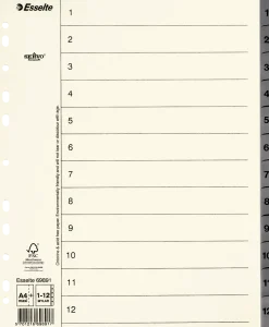 Pappregister Servo System A4+ 1-12 grå
