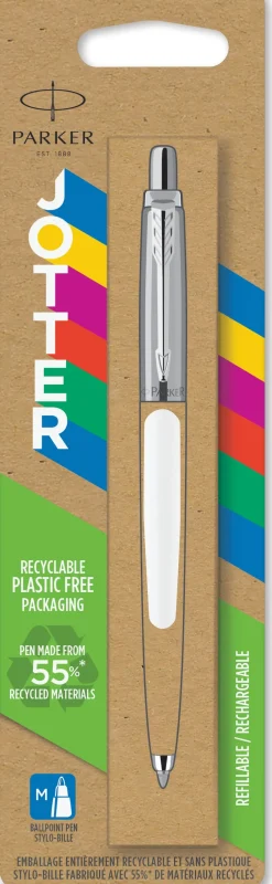 Parker Jotter kulspetspenna 55% återvunnen blist vit