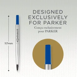 Pennpatron Bläck PARKER Quink Roller Ball Medium blå