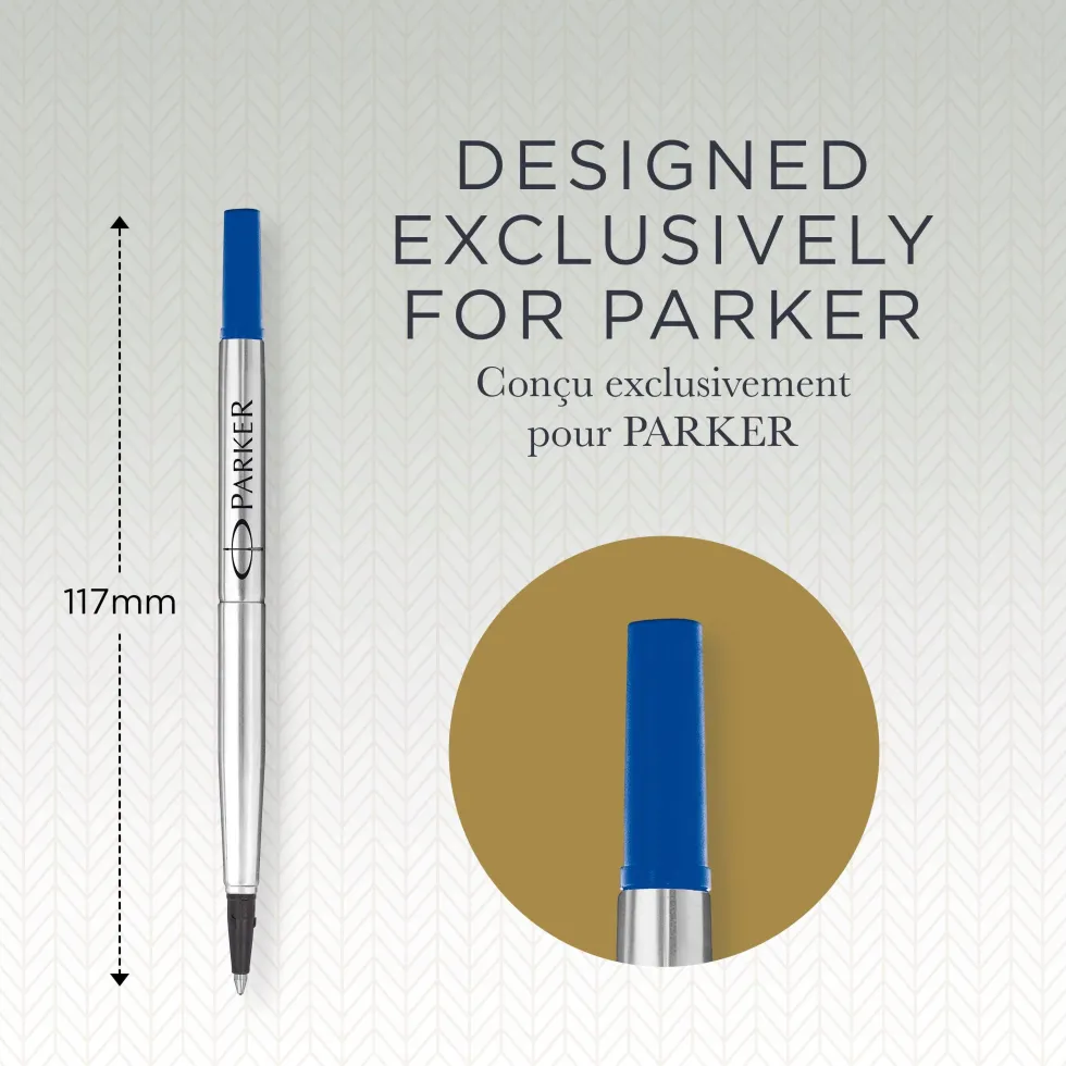 Pennpatron Bläck PARKER Quink Roller Ball Medium blå
