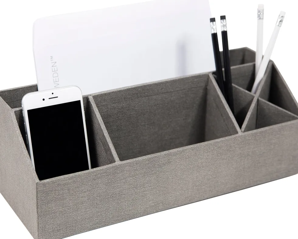Pennställ Elisa canvas grå