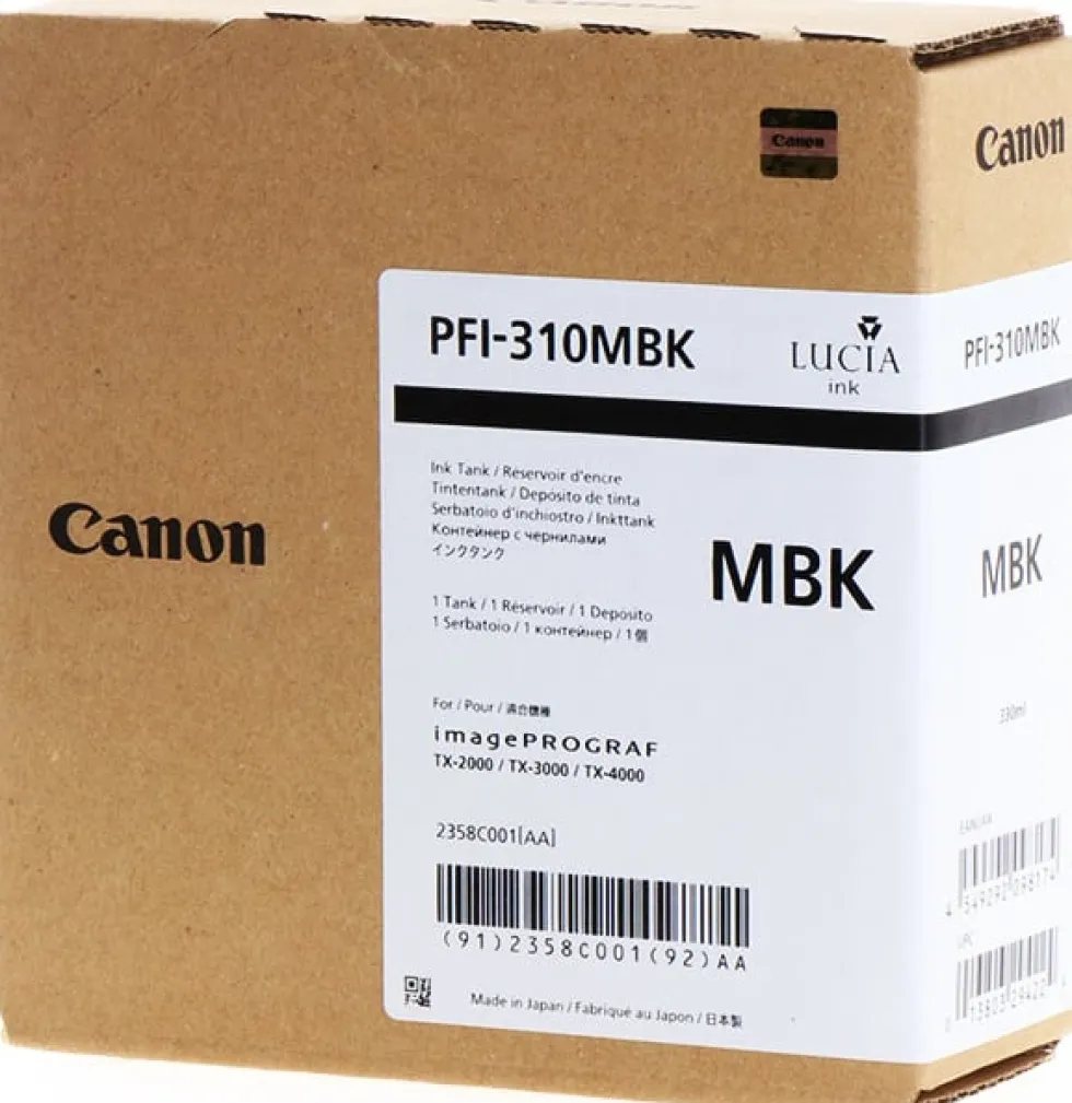 PFI-310MBK mat black ink tank 330 ml