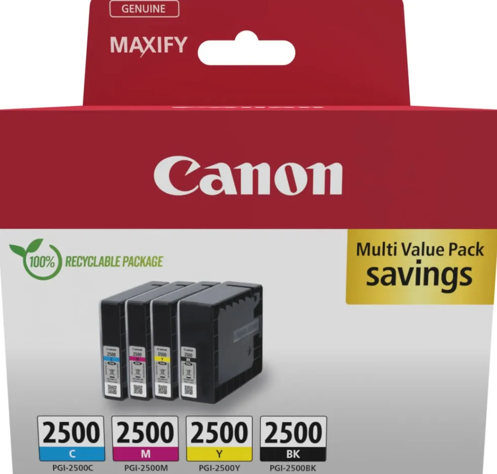 PGI-2500 BK/C/M/Y ink cartridge value-pack