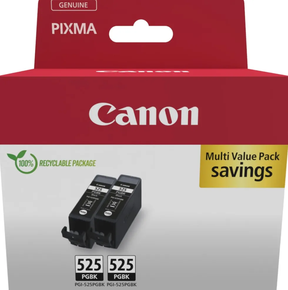 PGI-525 black ink tank twin-pack