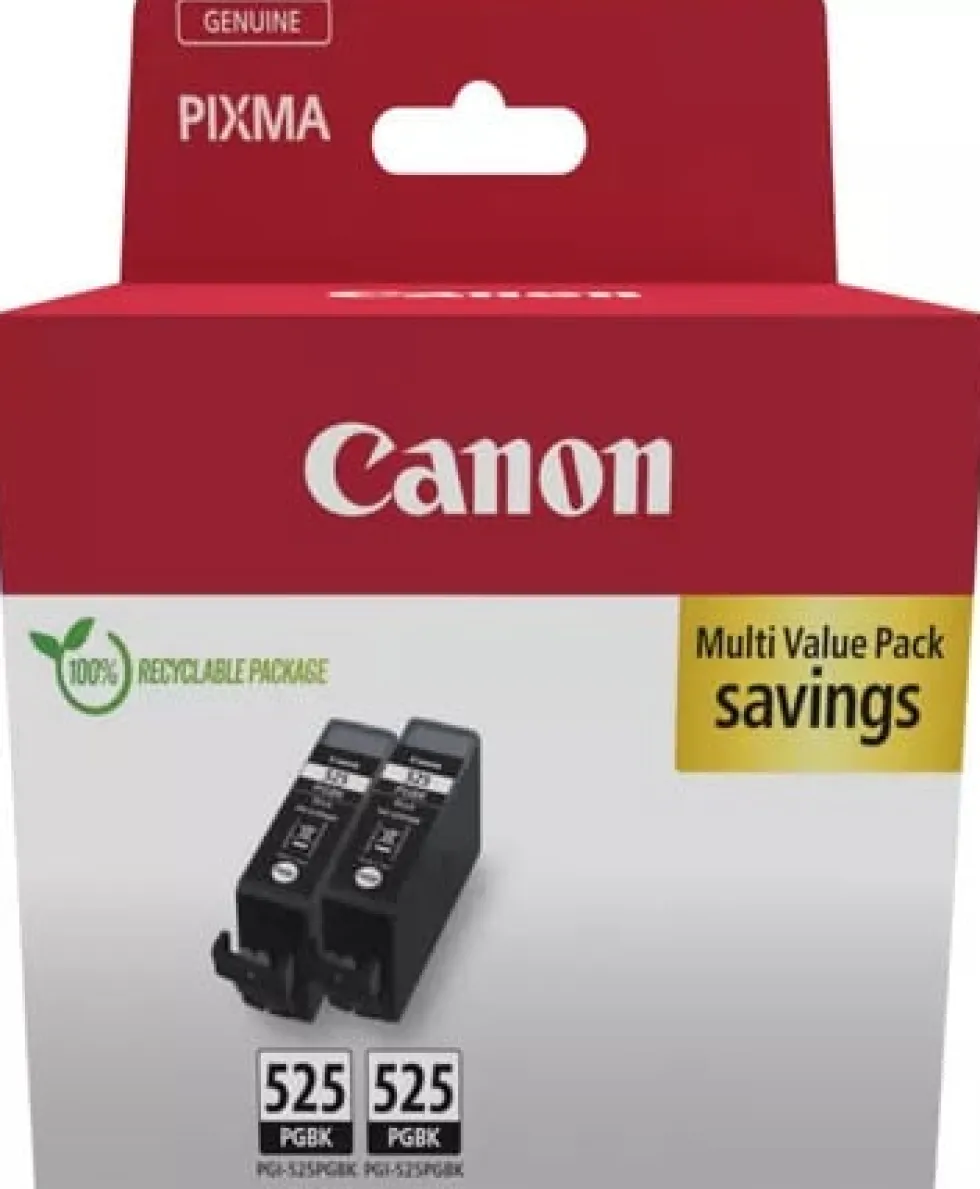 PGI-525 black ink tank twin-pack