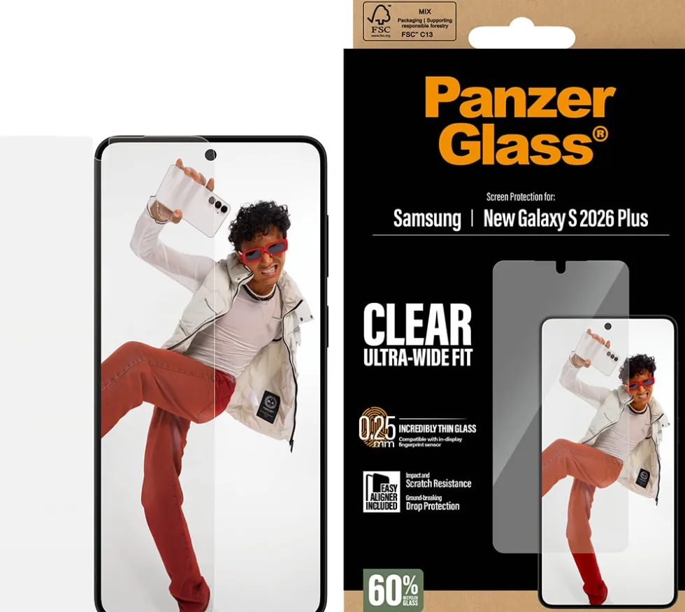 PG Screen Protector Galaxy S26 Edge UWF w. EasyAligner