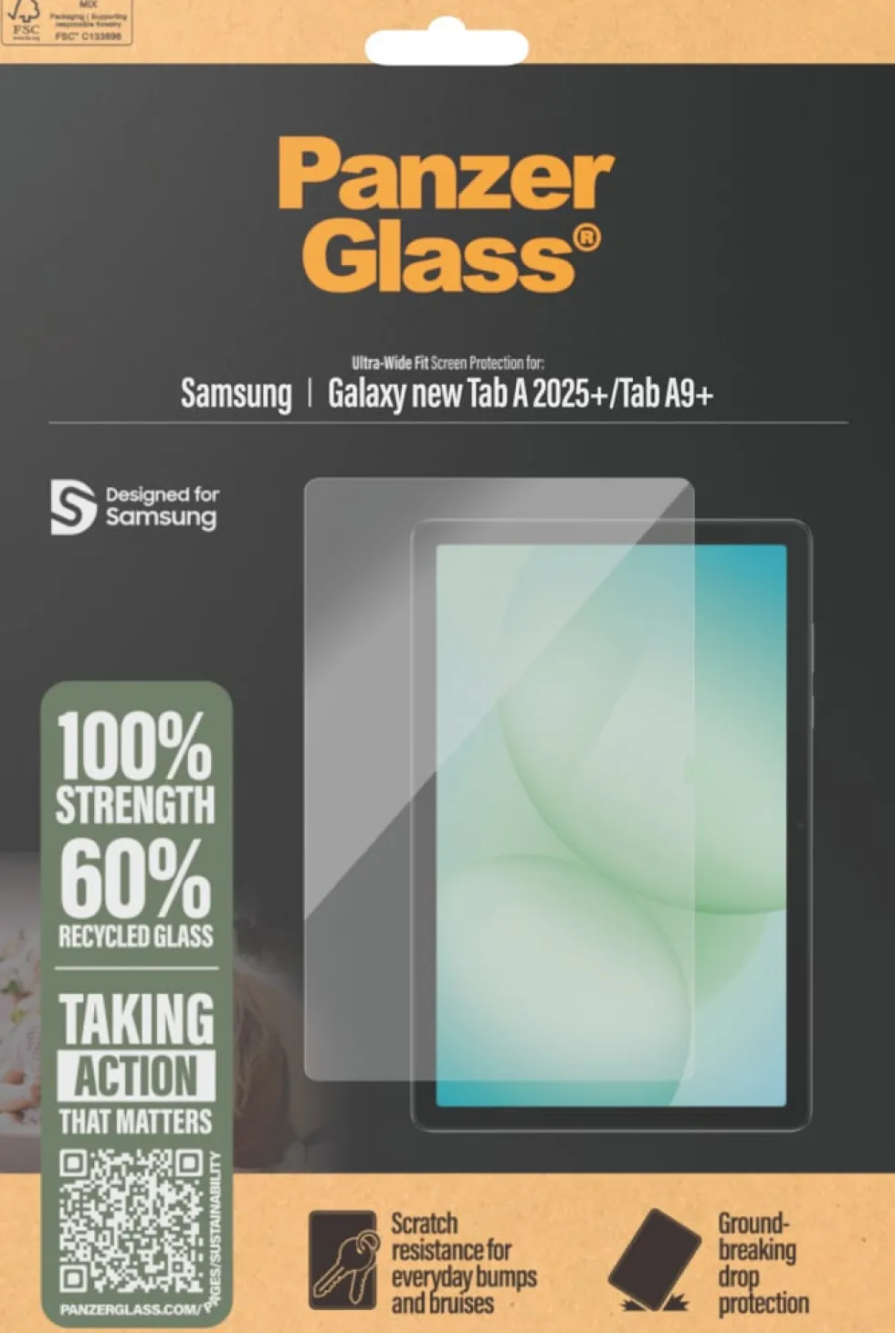 PG Screen Protector Galaxy Tab A 2025+/Tab A9+ UWF