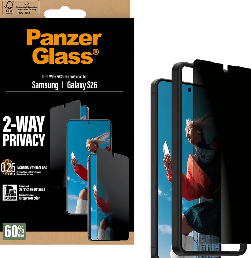 PG 2-Way Privacy Screen tector Galaxy S26 UWF w. EasyAligne