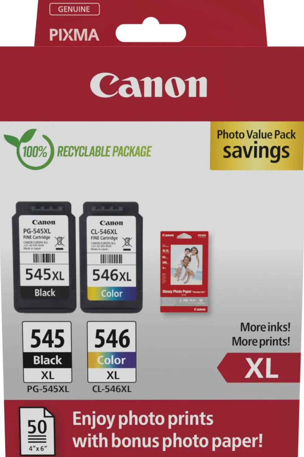 PG-545XL/CL-546XL Photo Value Pack