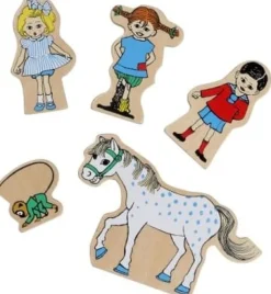 Pippi träfigurset 5 delar
